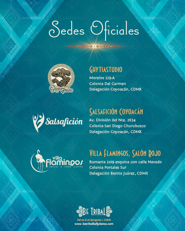 BeTribalBellydance 2019 Sedes Oficiales